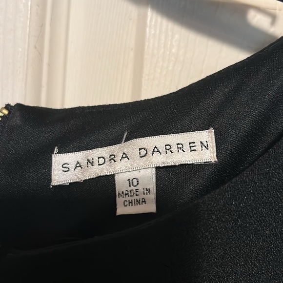 Sandra Darren Dress Size 10 Black - Picture 4 of 9